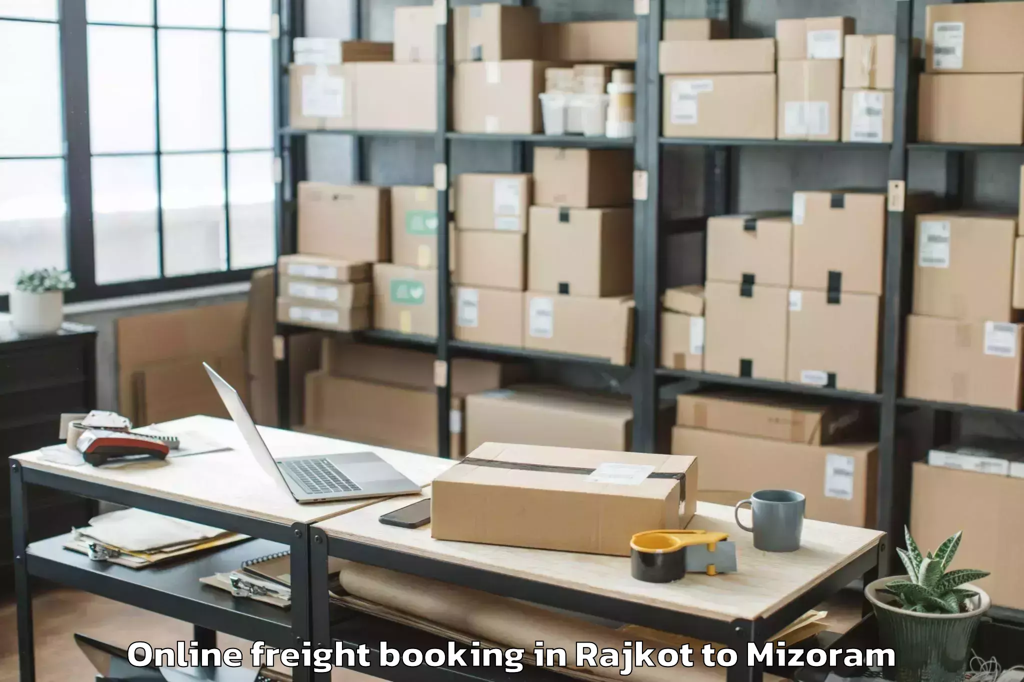 Expert Rajkot to Lawngtlai Online Freight Booking